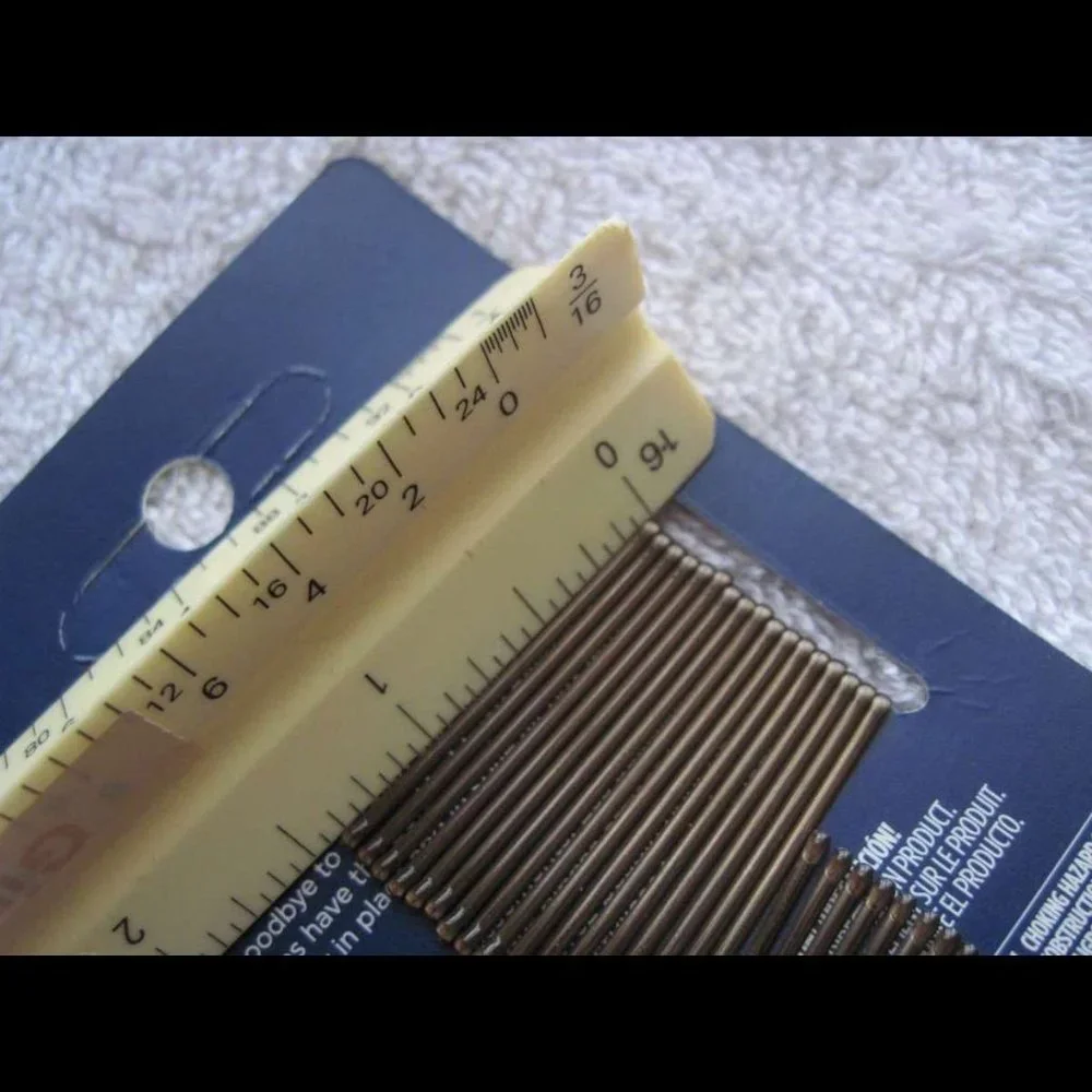 35 Goody All Day Hold Mini Bobby Slide Hair Pins Brown Metal Bobbies Pin ~1.25